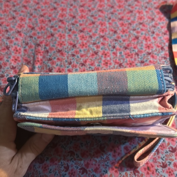 Vera Bradley Tropics Plaid Bundle Lanyard Zip ID All In One Crossbody - Picture 8 of 13